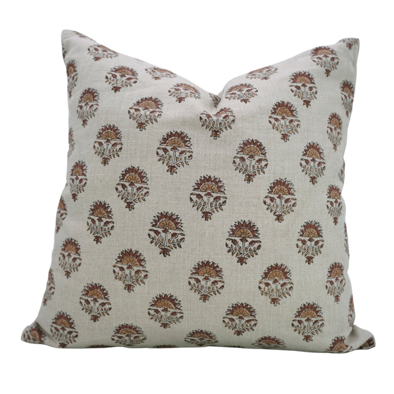 Coussin décoratif imprimé à la main pour canapé, lit et chaise Fab divine, Rectangulaire H 20 po x l 14 po