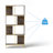 4-Tier Industrial Bookcase, Rustic Wood And Metal Frame, Asymmetrical Shelf-1474620939