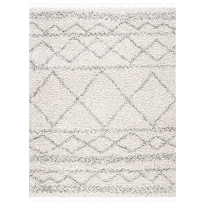 Tapis performance géométrique à poil long de luxe 400 Mckamey
