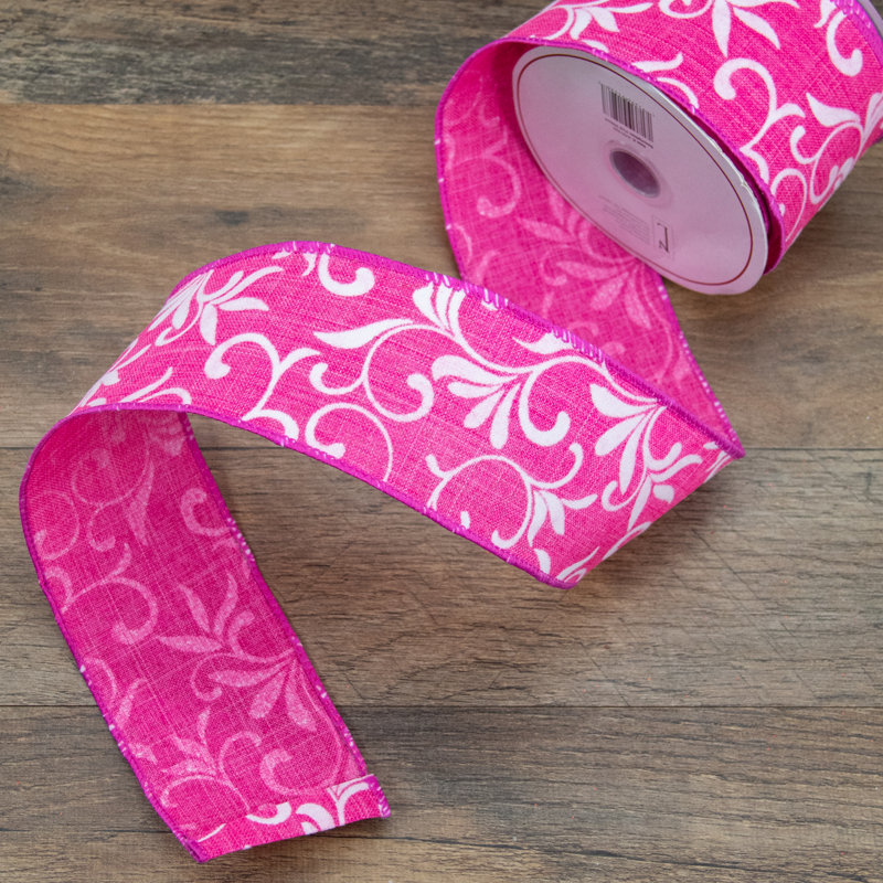 1'' Floral Plants & Flowers Ribbon