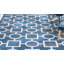 Tapis bleu / beige en coton Arneshia-20794346