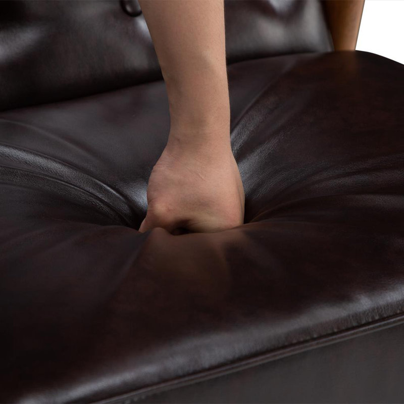 Faux Leather Armchair, Black