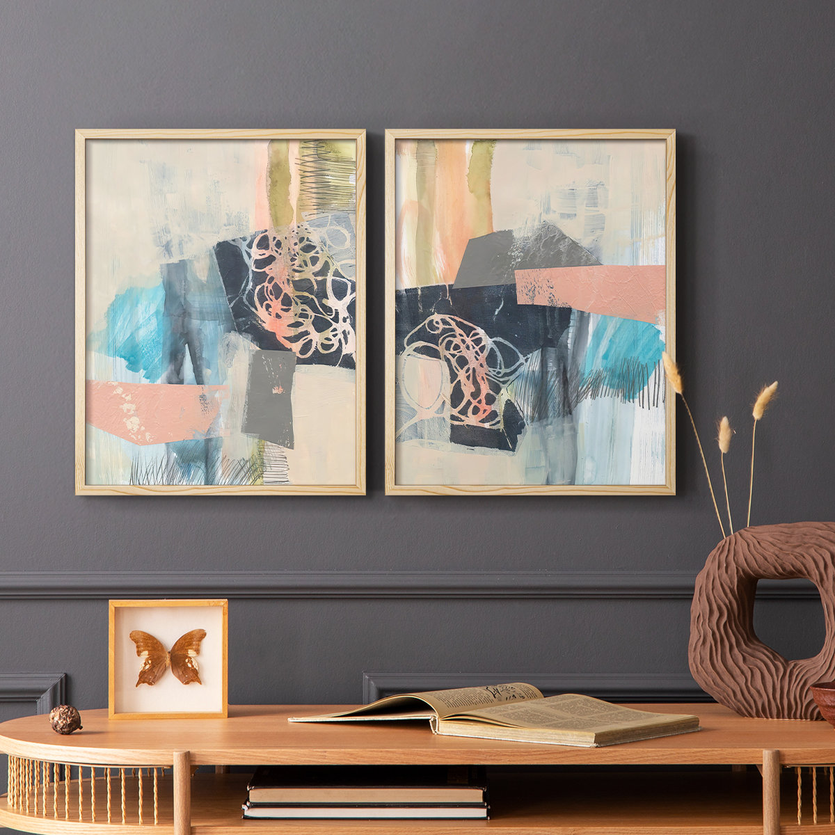 Ebern Designs Reductive I-Premium Framed Print -Ready to Hang - No ...