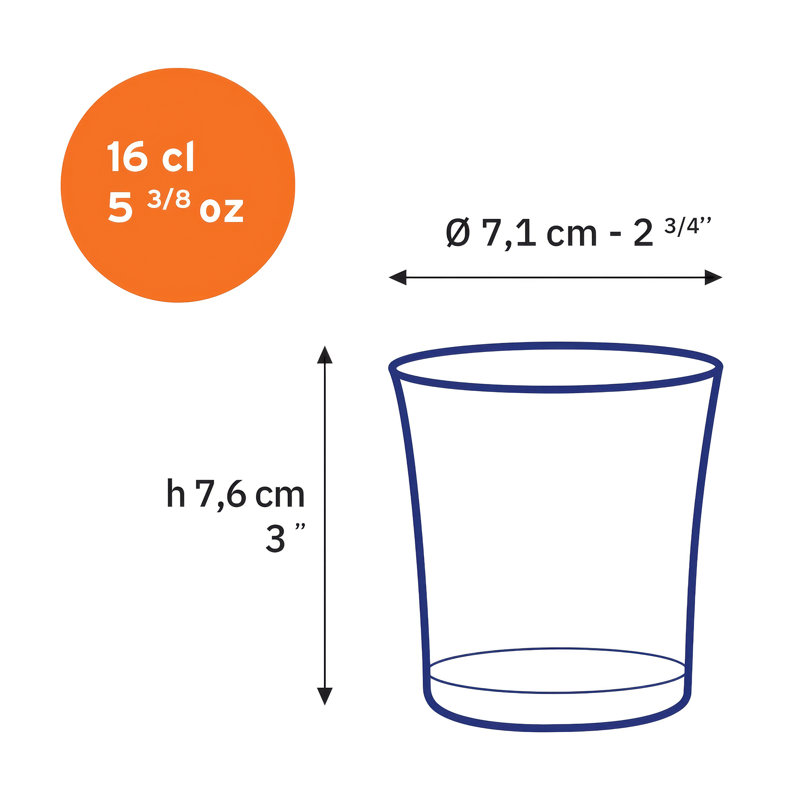 Ensemble de 6 verres transparents Lys, 5,63 oz