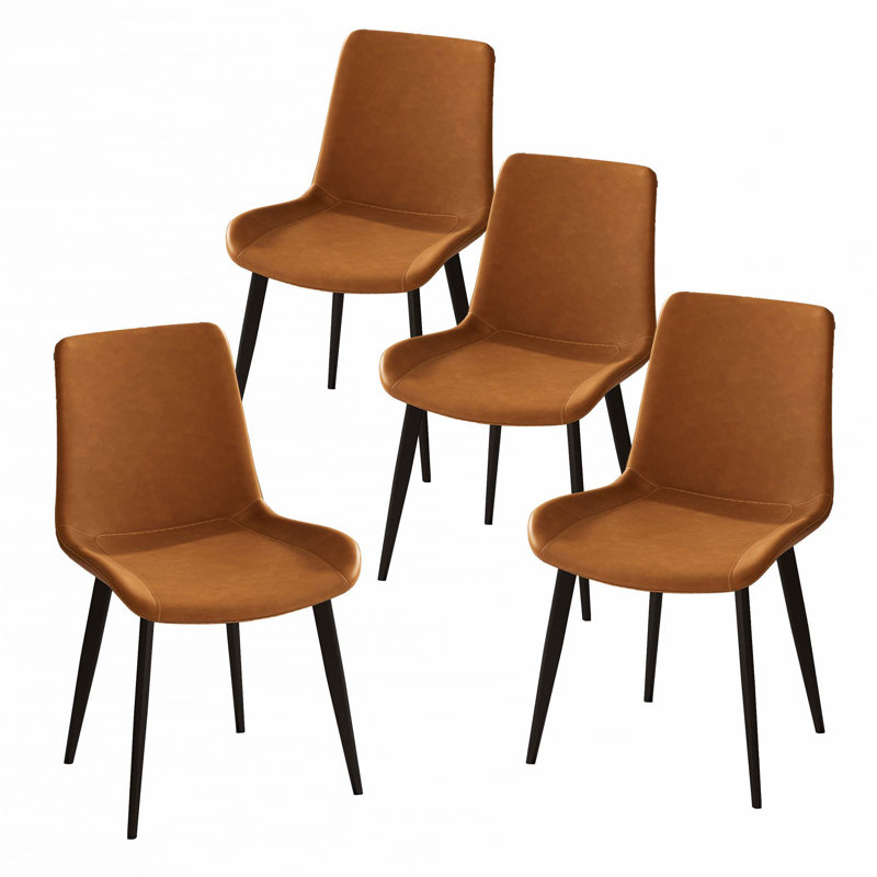 Ensemble de chaises de salle à manger, Orange, 4