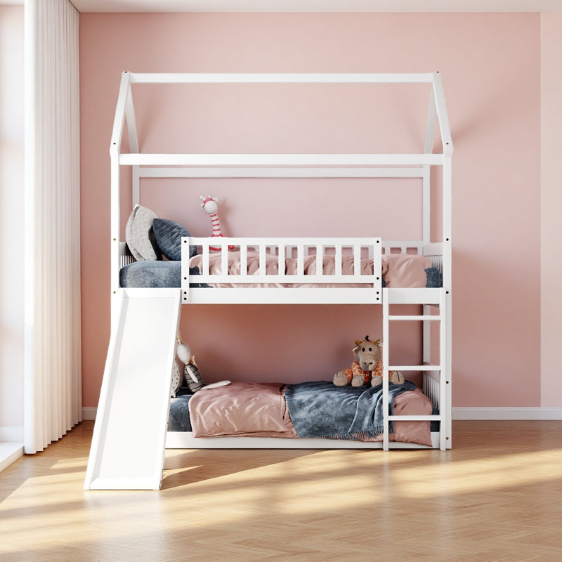 Twin Over Twin Bunk Bed With Slide