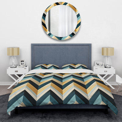 Urban Elegance Chevron Pattern Chevron / Zig Zag Duvet Cover