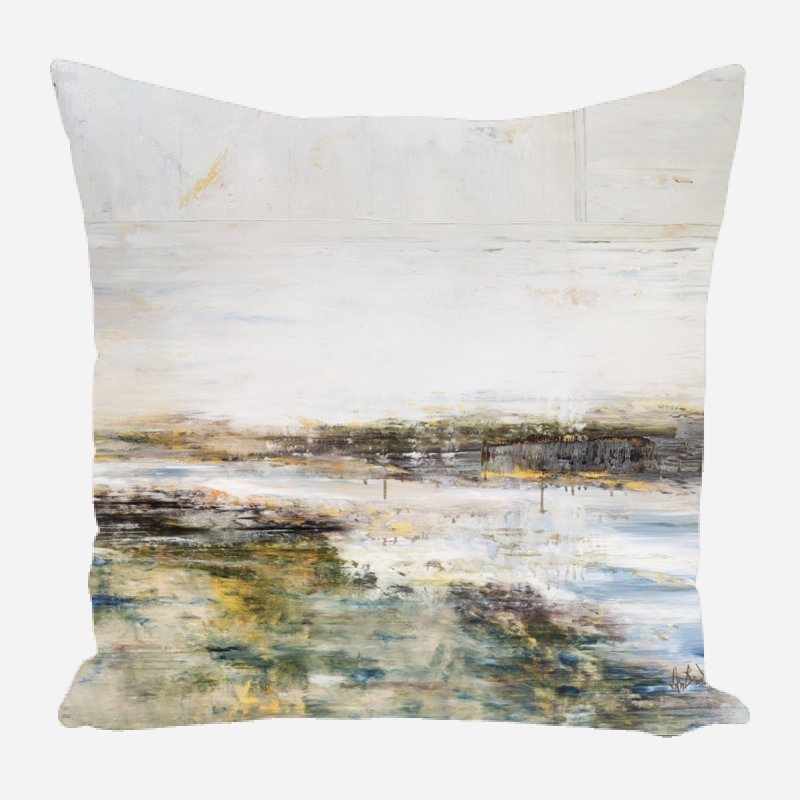 Coussin décoratif en lin, 12 po x 12 po