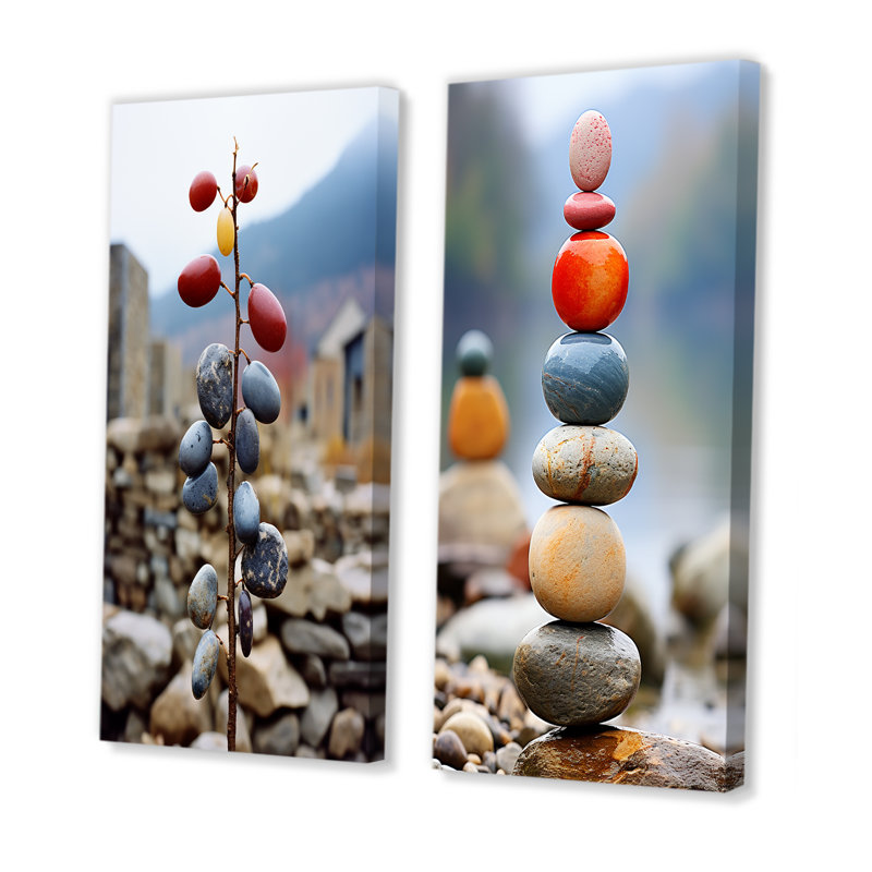 Cloninger - Ensemble de 2 impressions sur toile en pierre spirituelle, Toile tendue, H 28 po x l 25 po