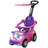 Qaba Push Car For Kids 1-3 Years, 3 In 1 Ride On Sliding Car, Foot To Floor Baby Push Car With Removable Handle, Music, Horn, Canopy, Safety Guardrail-125551059