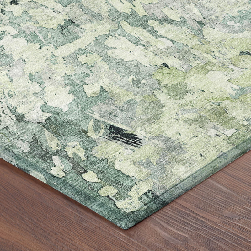 Tapis moderne lavable à la machine intérieur / extérieur ACN2736, Comme neuf, 3 pi x 5 pi