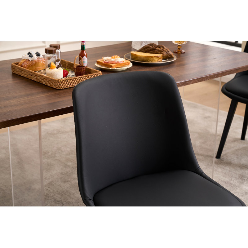 Chaise de salle à manger, ensemble de 4 chaises de salle à manger de cuisine modernes, chaises d'appoint de salle à manger rembourrées en plastique avec pieds en plastique