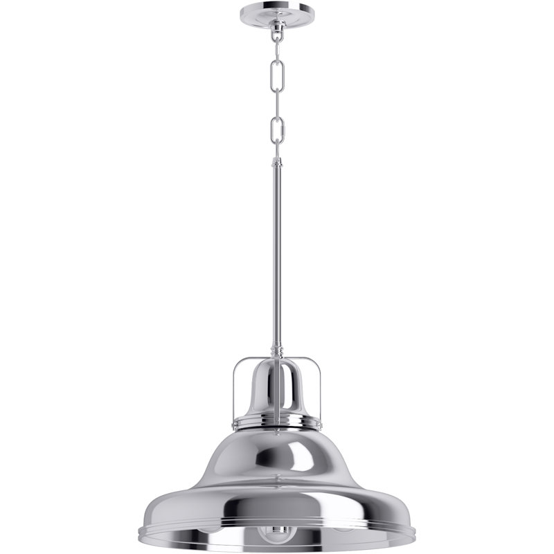 Hauksbee Xl Pendant, Polished Chrome