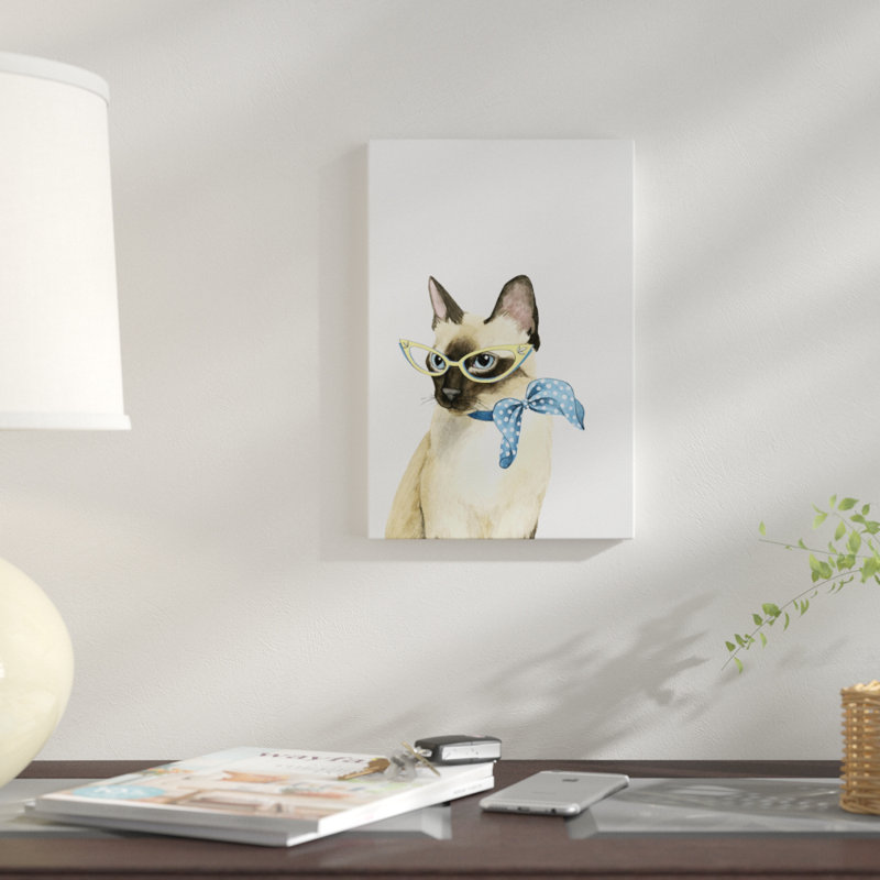 «Cool Cat II», impression sur toile, H 12 po x l 8 po x P 0,75 po, Toile tendue, Pas de tapis