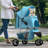 Foldable Pet Stroller, 3 Wheels Folding Carrier Jogger Stroller for Dogs Cats with Canopy and Basket-111302525