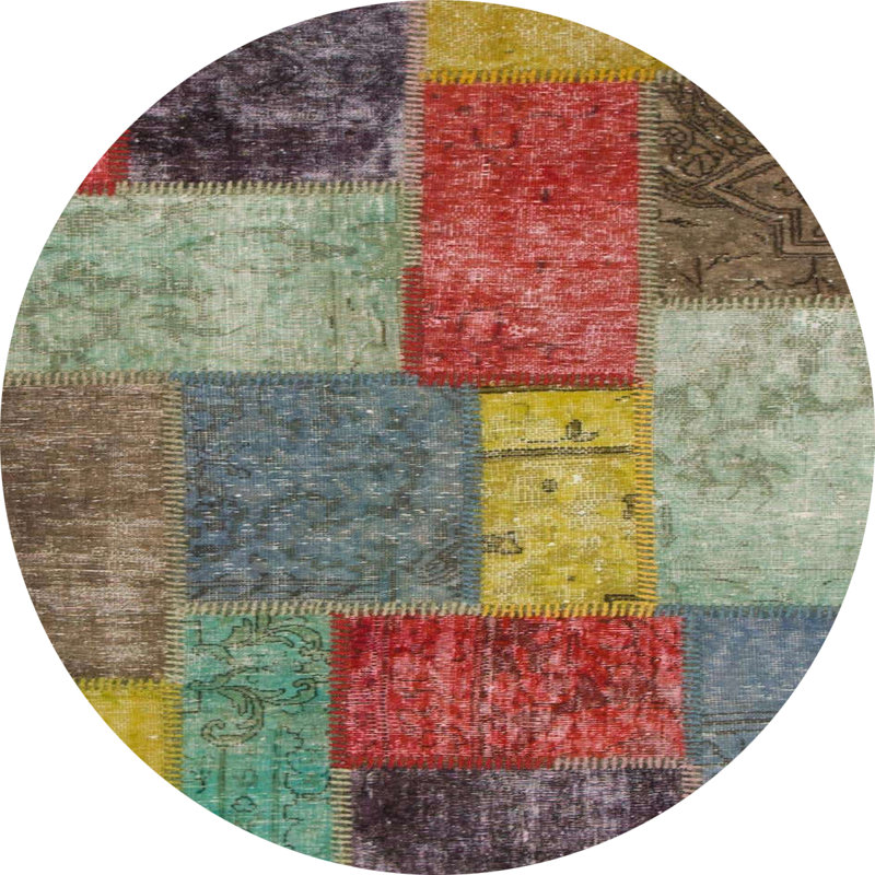 Abstract Indoor Rug, Round 4'