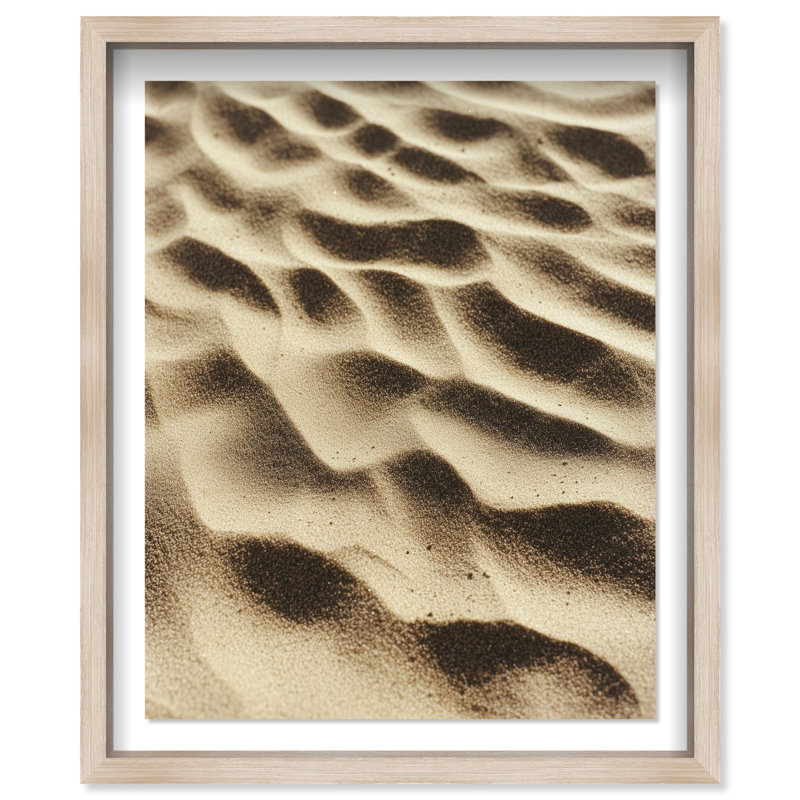 Desert Waves II, reproduction encadrée de paysage et de nature par Oliver Gal, H 31,5 po x l 25,5 po, Blonde Frame