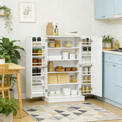 5-Tier Adjustable Storage,Pantry Cabinet