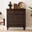 Doelling Retro 2 Door Storage Cabinet With Plaid Pattern Front-600668107