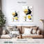 Avery, peinture abstraite dorée-108503114