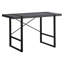 Bureau d'ordinateur, bureau personnel, ordinateur portable, L 48 po, travail, stratifié gris, métal noir, contemporain, moderne-1626156483