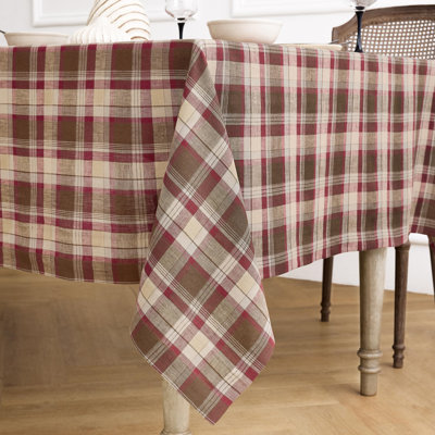 100% Pure Line Tablecloth - Rustic Plaid