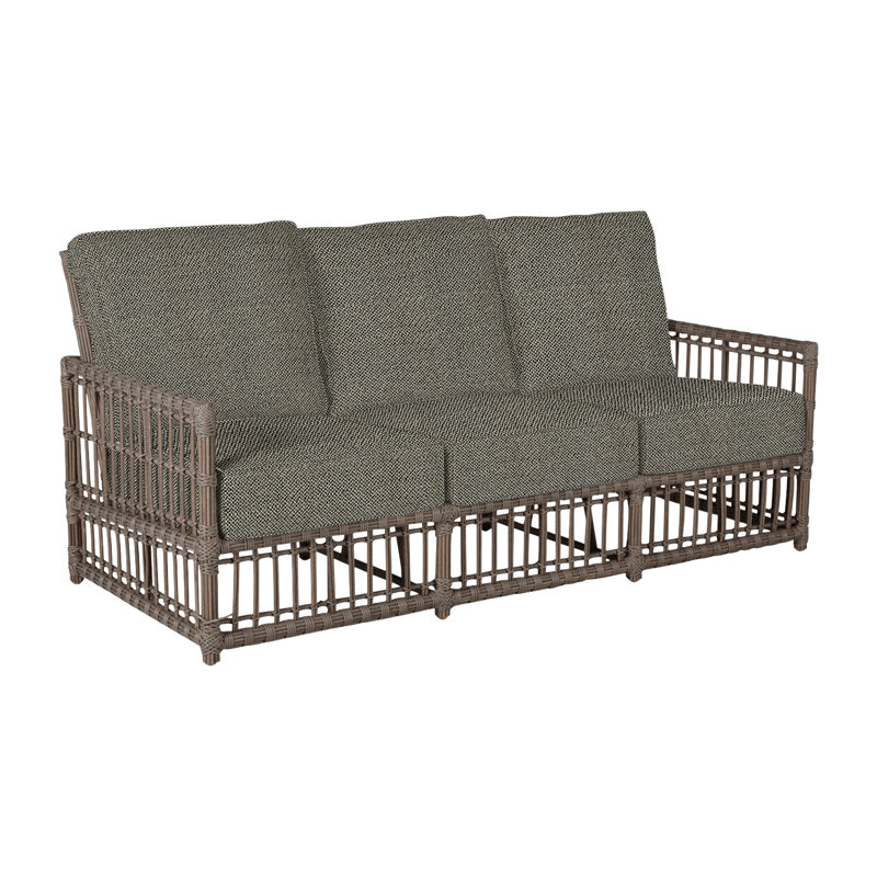 Newport Woven Sofa - Onyx, Intermix Bark, No Welt, Onyx
