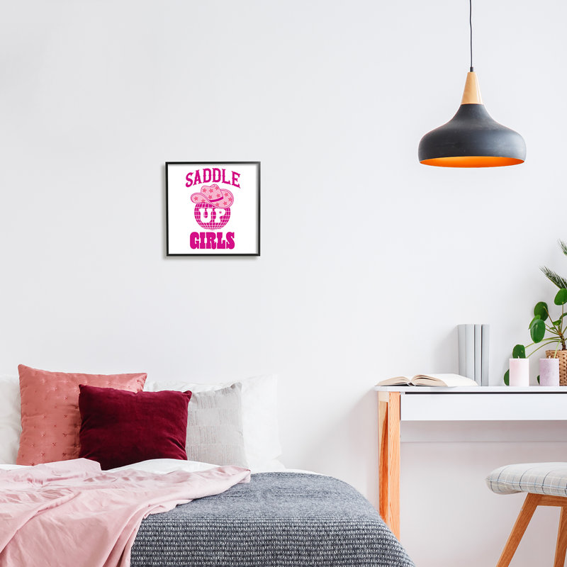 «Saddle Up Girls» par Emily Dumas, Giclée encadrée noir minuit, H 12 po x l 12 po x P 1,5 po