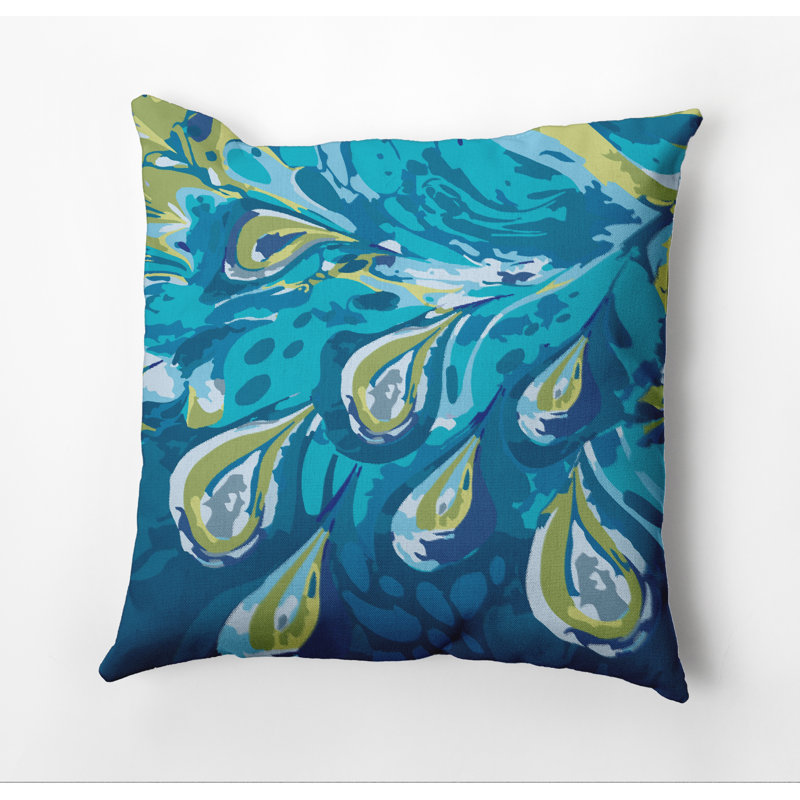 Housse et insert de coussin Happy Hippy Boho Splash, H 18 po x l 18 po, Turquoise