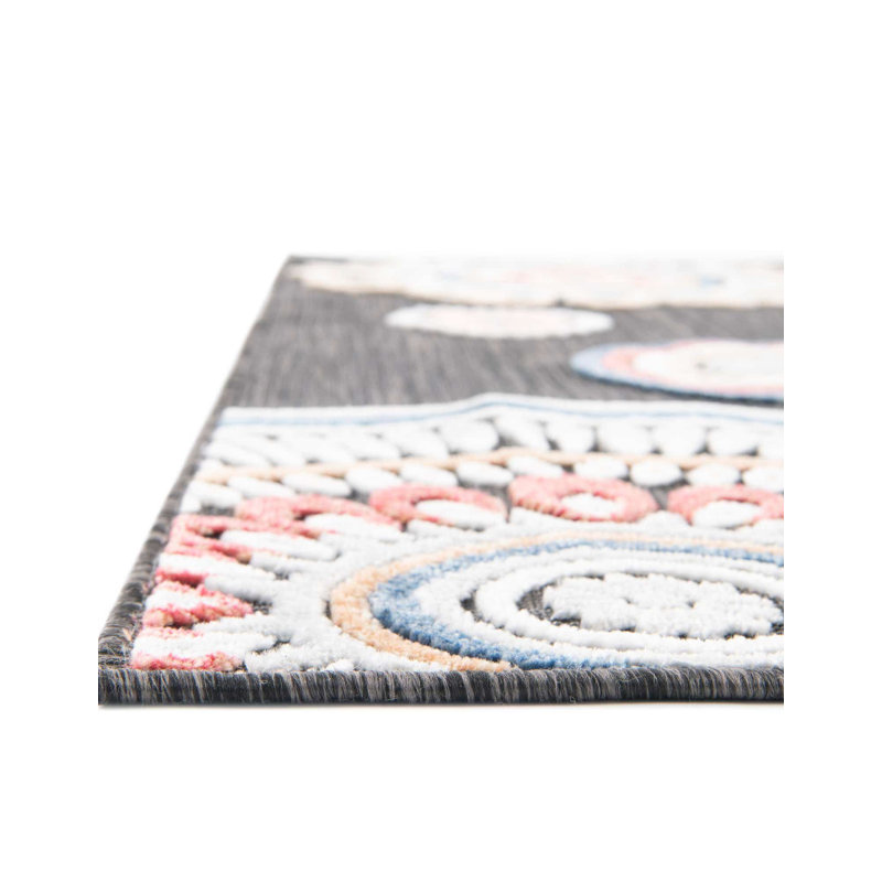Tapis intérieur / extérieur en spirale hygiénique Firman Beachcrest Home, Carré 8 pi 2 po