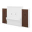 Lit escamotable double pleine grandeur avec placard, tiroirs et table