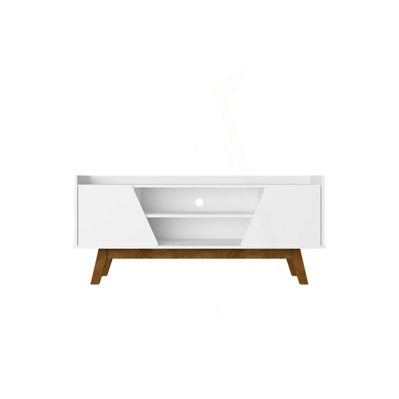 Meuble télé Mid-Century, Blanc
