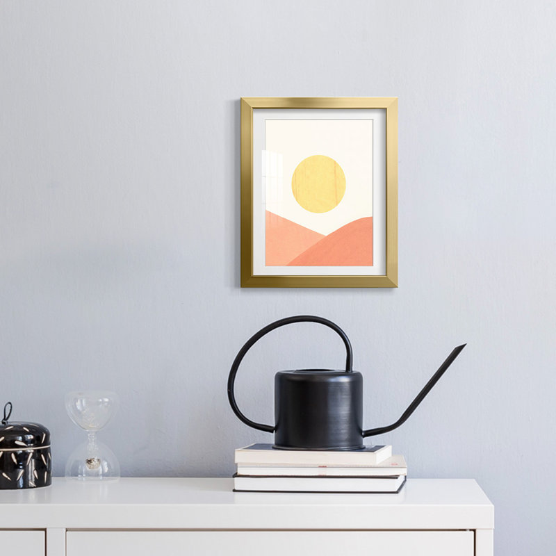 Simple Boho Sun II -Framed Print