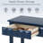 Arrow-Shaped Design Console Table with Open Shelf and Rattan Side-133160330
