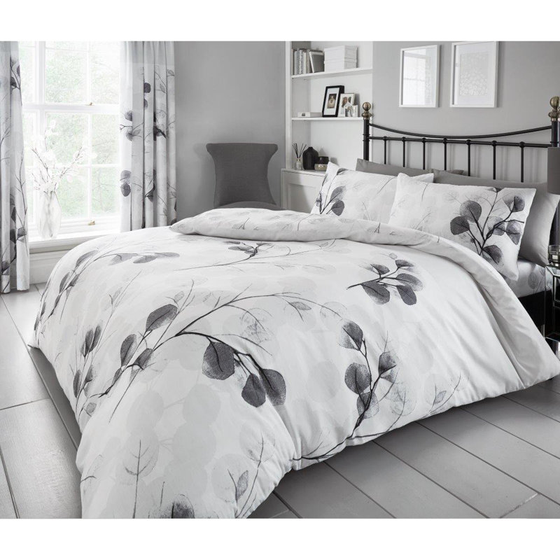  Cotton Blend, Polyester Floral Duvet Cover Set with Pillowcases, Single