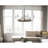 Saluda 6-Light Chrome and Oak Metal Chandelier with LED Downlight