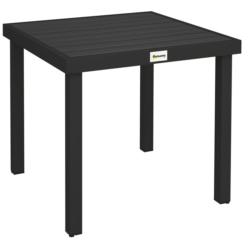 Table d'appoint de patio, table de bout de patio extérieur, meubles de véranda de table de salle à manger pour le jardin près de la piscine