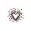 «Tree Heart» par Colorful Butterflies, art mural sur toile sans cadre 16 po x 16 po