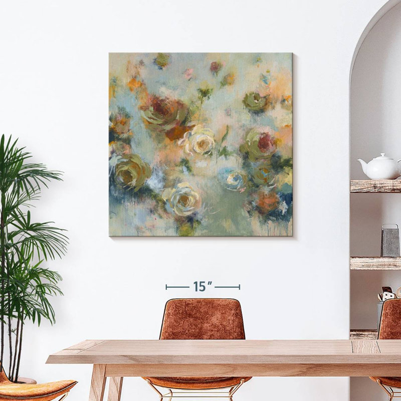 Soft Floral Bloom, 39" H x 39" W