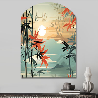 Colista - Irregular Shape tropical Metal Wall Decor, Asymmetrical Metal Wall Sculpture Print
