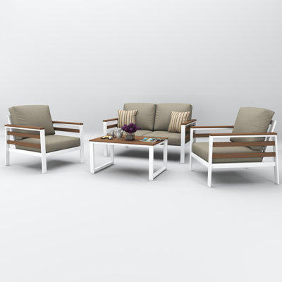 Townsend 4 Person Seating Group With Sunbrella Cushions