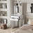Dressing Table With LED Lighting, Adjustable Mirror, 2 Drawers And Open Shelves