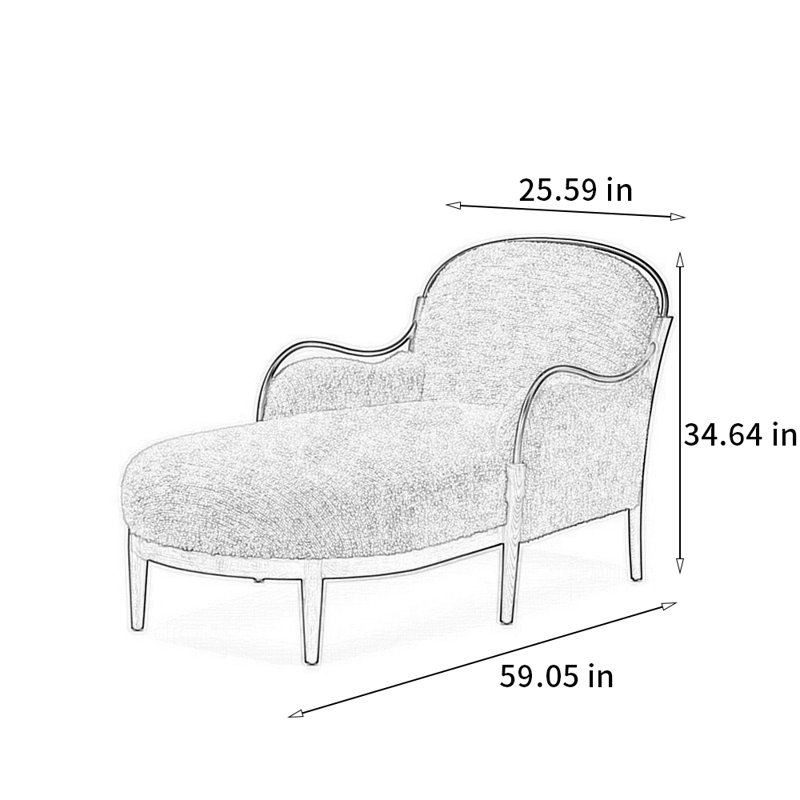 Chaise longue élégante et rétro