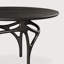 Cena dining table - varnished teak - dark brown - engraved beige quartzite top - round-662473952