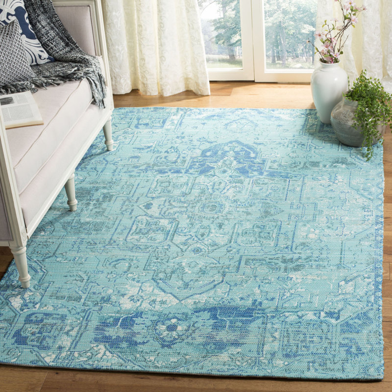 Tapis géométrique tissé à la main Joppatowne, Rectangle 8 pi x 10 pi