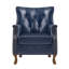 Fauteuil d'appoint Redi 29,5 po (75 cm) de largeur en cuir véritable avec dossier capitonné, idéal pour le salon, la chambre ou le bureau.-129161157