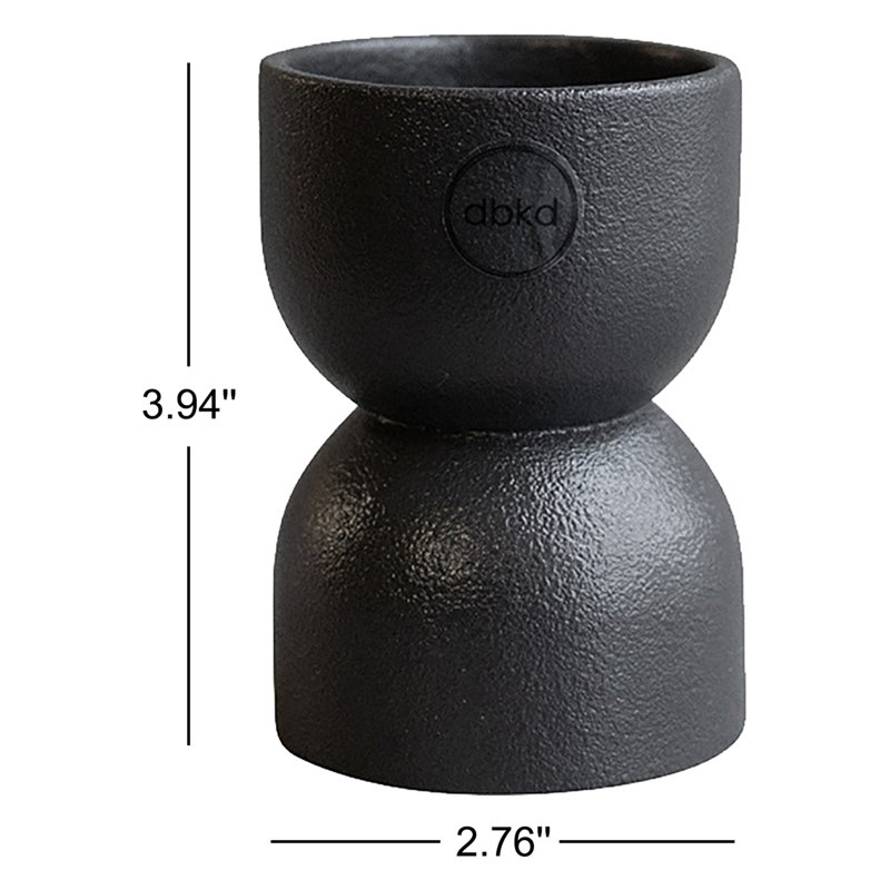 Vase de table en céramique Genelda, H 3,94 po x l 2,76 po x P 2,76 po