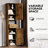 Bathroom Storage Cabinet with 2 Barn Doors and 1 Drawer, Narrow Storage Unit, Adjustable Shelves-691406099