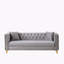 Canapé en velours Chesterfield de 80 po, canapé 3 places très profond, canapé de style moderne avec têtes de clou à boutons, accoudoirs carrés, meubles-2029641906