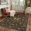 Machine Washable Animal Print Green / Brown Area Rug With Non-Slip Backing-133446899